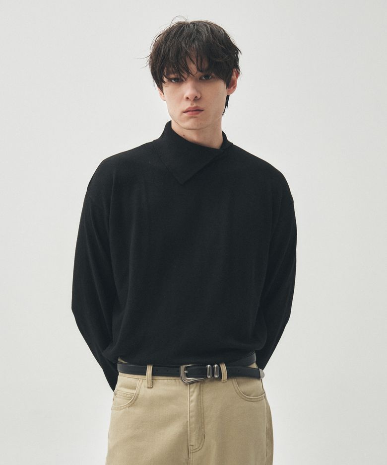 캐시미어 벨르 터틀넥 니트 [블랙]