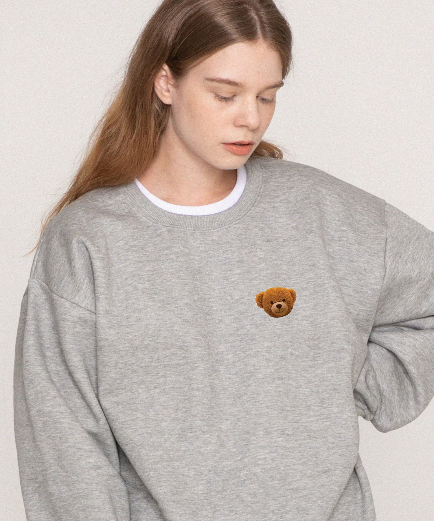 【GRAVER】22FW★ Small OF Bear Sweatshirt MUSINSA | GRAVER [UNISEX] Small OF bear sweatshirt_gray