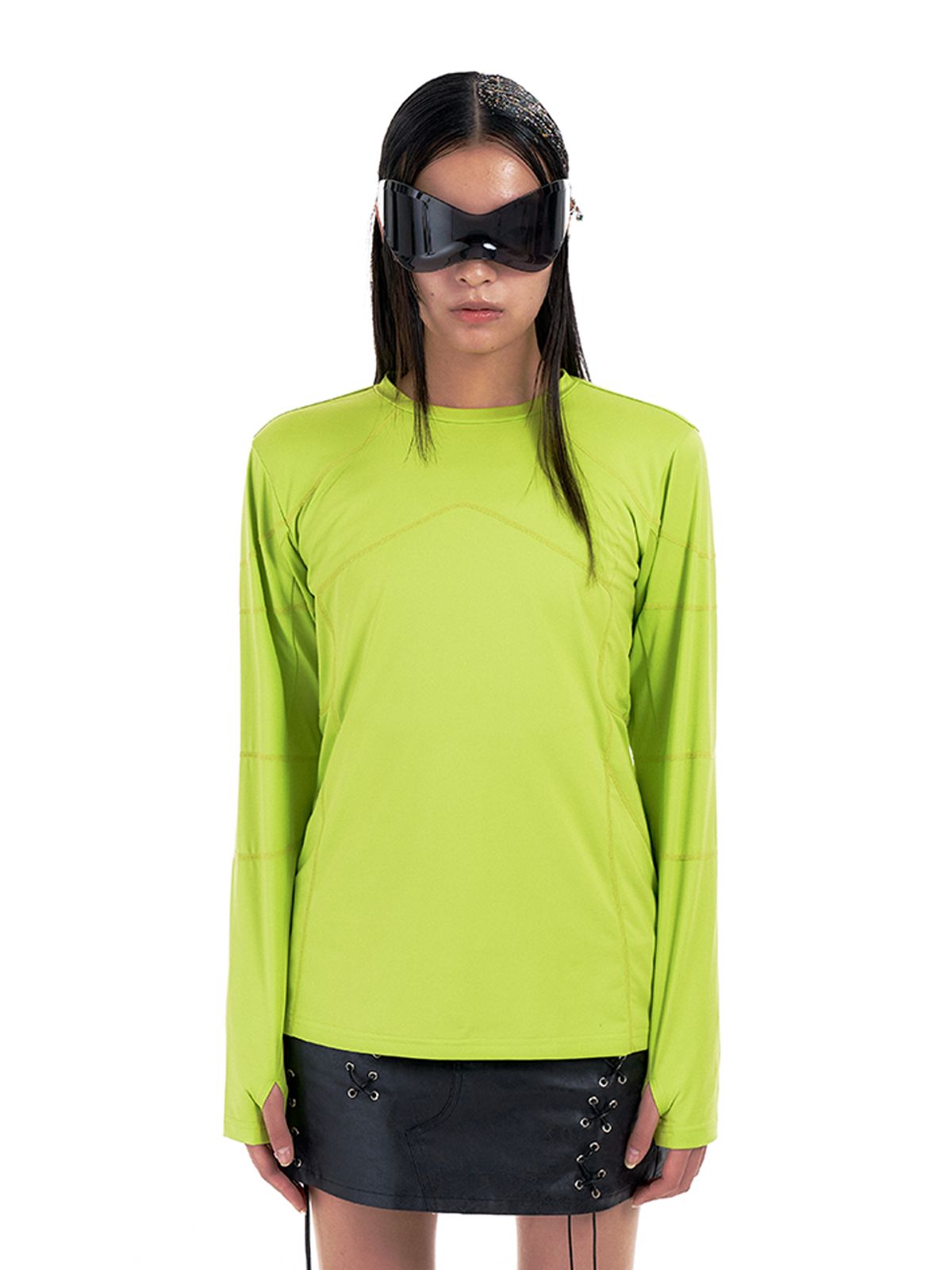 와이이이엘(YEEL) OVERLOCK STITCH SPORTS TOP LIME