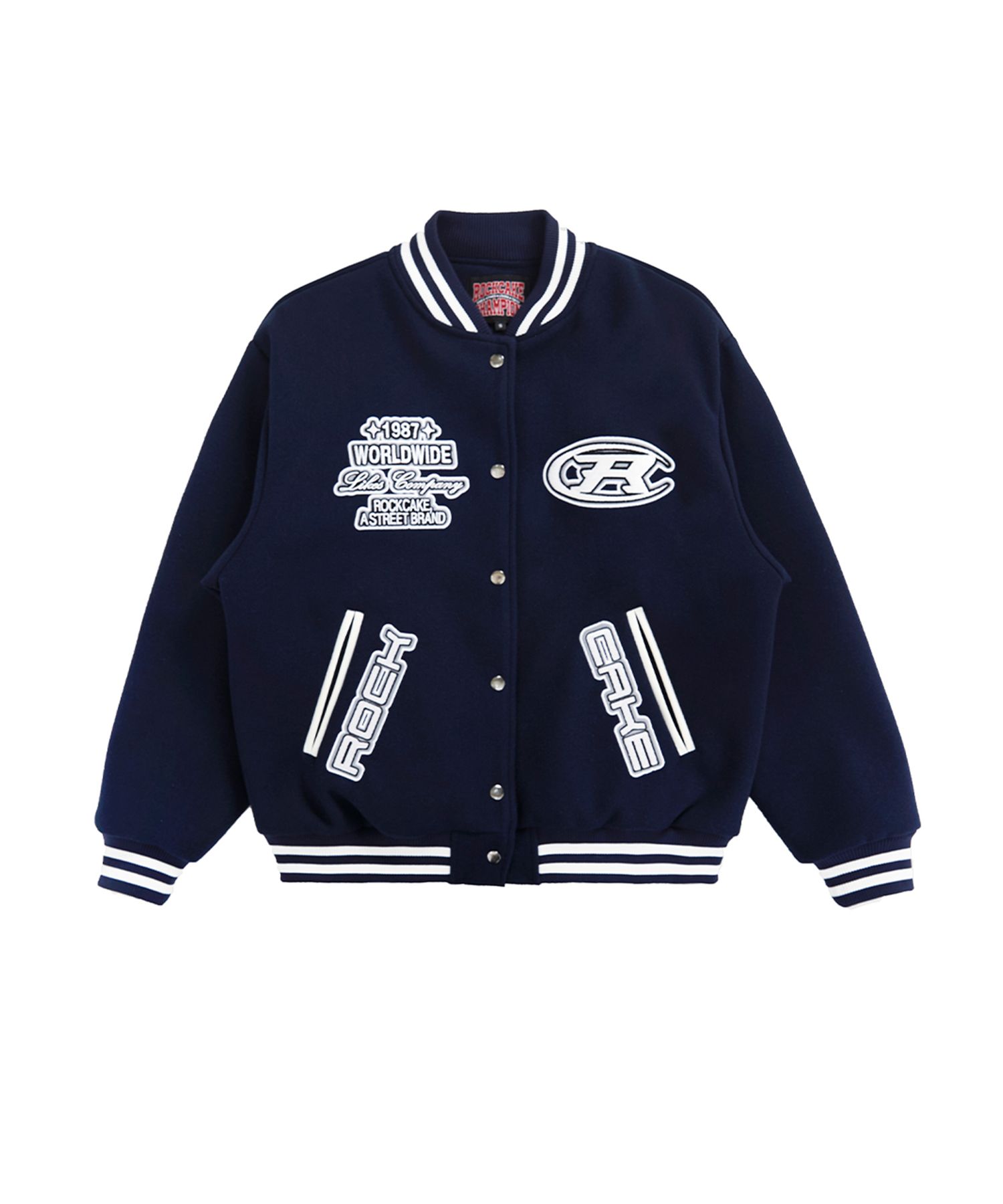 アウターその他 ROCKCAKE Signature Stadium Jacket Navy RC23JK00300 MUSINSA公式 | ROCKCAKE Signature Stadium Jacket - Navy