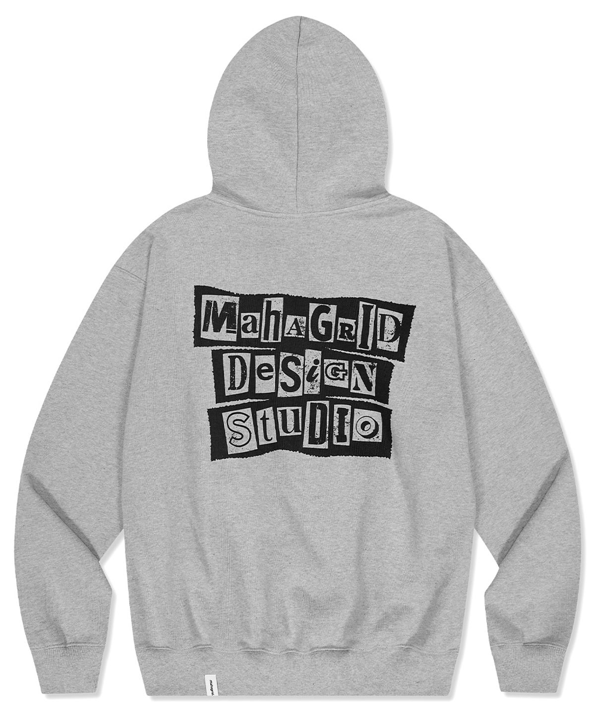 마하그리드(MAHAGRID) RANSOM NOTE HOODIE GREY(MG2DSMM401A)