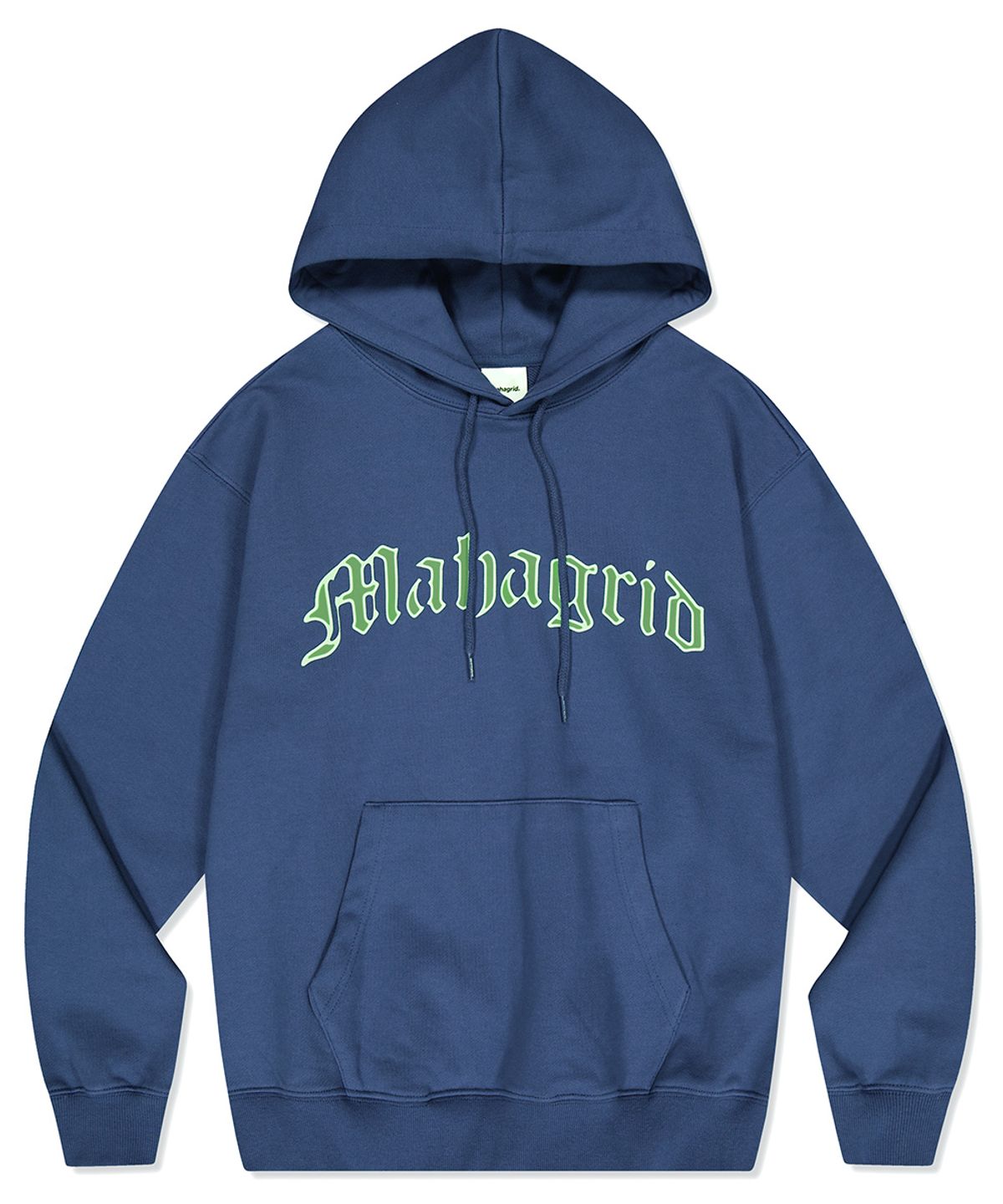마하그리드(MAHAGRID) GOTHIC LOGO HOODIE NAVY(MG2DSMM403A)