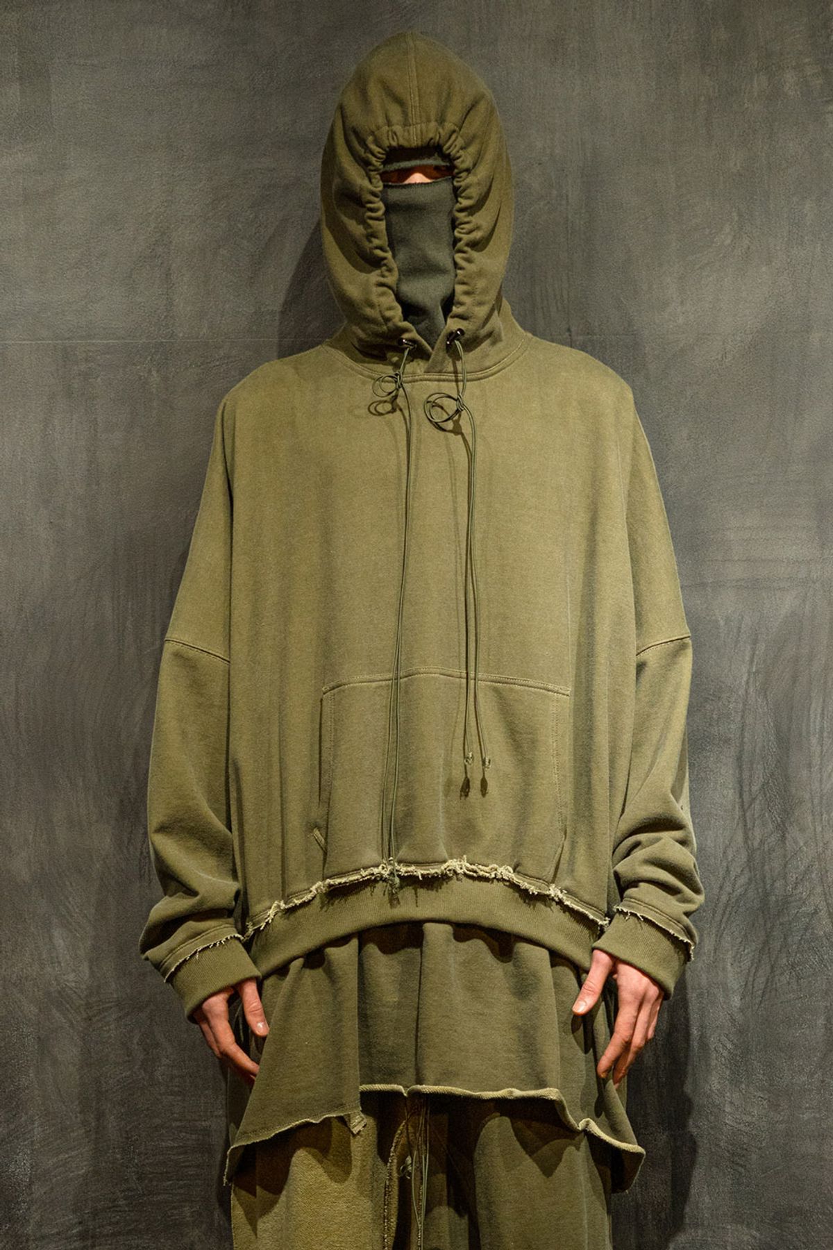 아스파라거스(ASPARAGUS) T-shirt Panel Layered Hoodie-KH