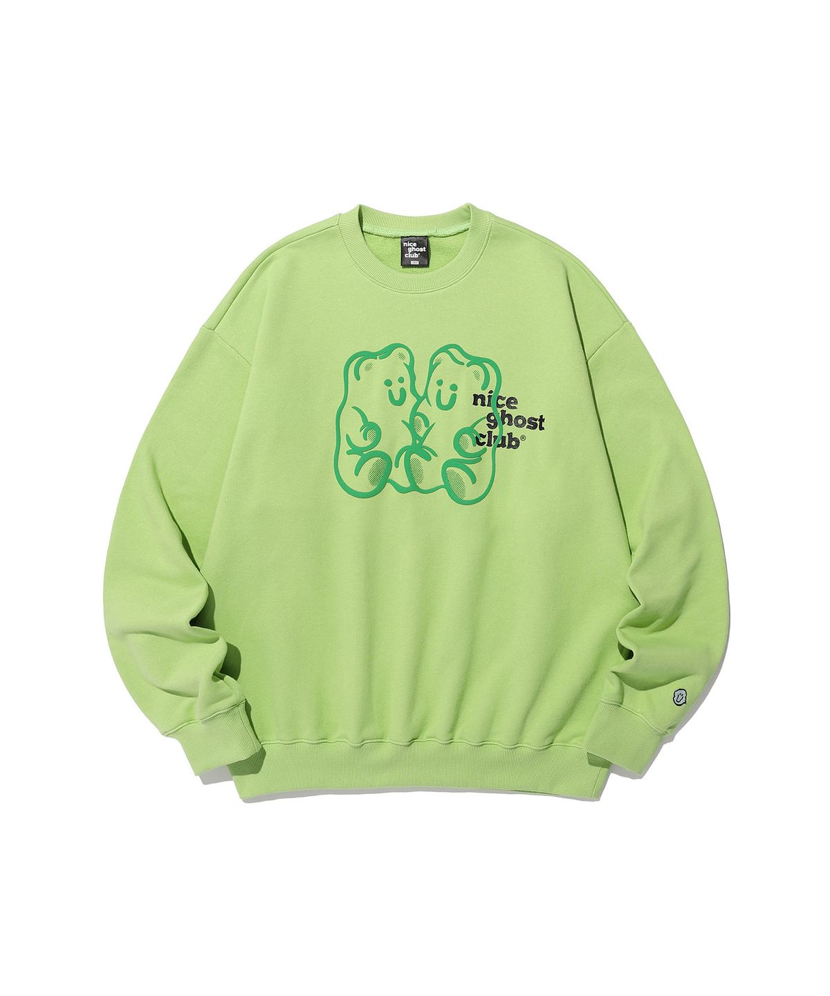 나이스고스트클럽(NICEGHOSTCLUB) GUMMY BEAR & LOGO SWEATSHIRTS_GREEN(NG2DSUM440A)