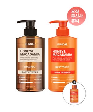 퍼퓸 헤어바디 세트 (네이처 샴푸 500ml+바디워시 500ml)+(증정) 바디워시 100ml