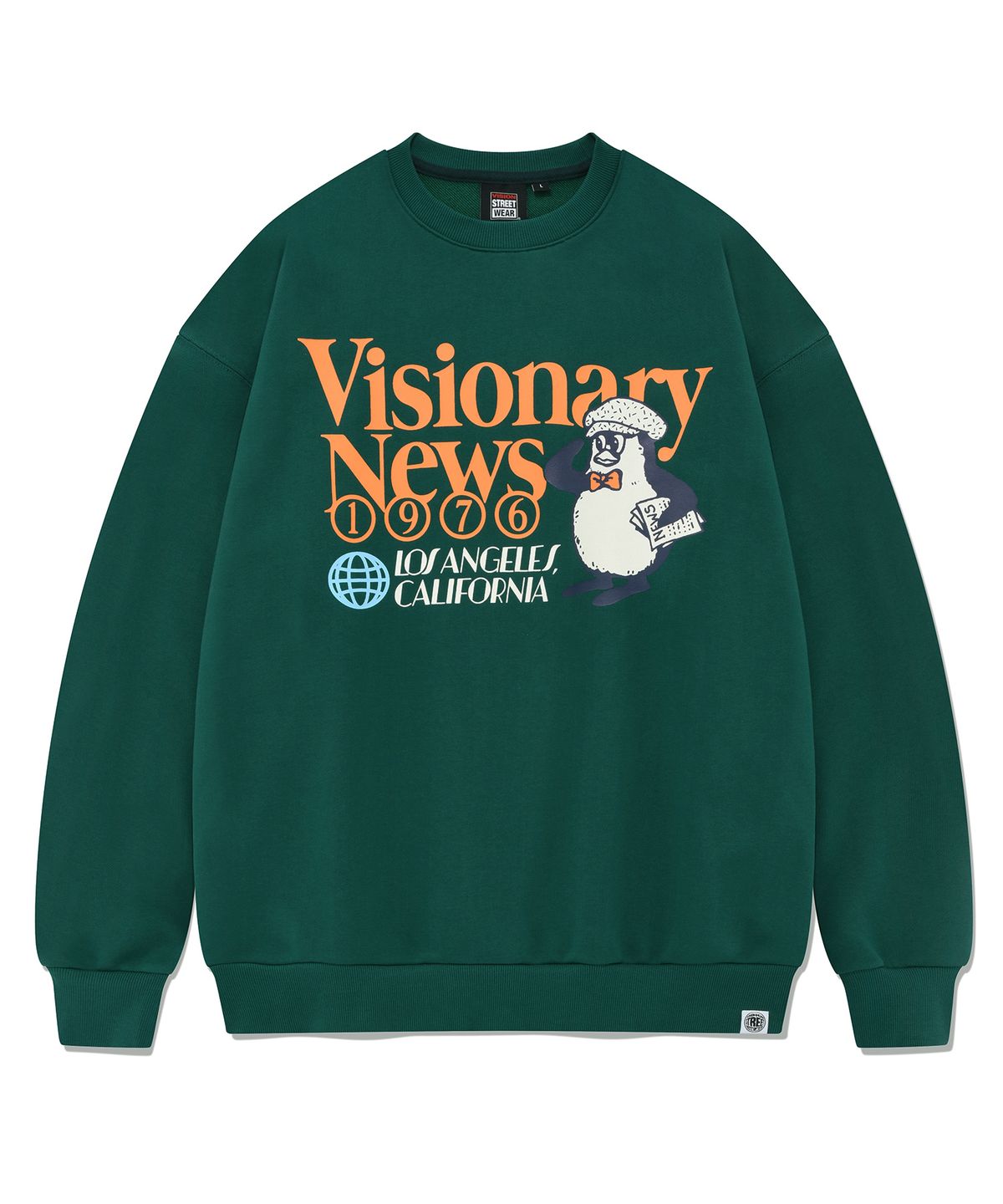 비전스트릿웨어(VISION STREETWEAR) VSW News Editor Crewneck Dark Green