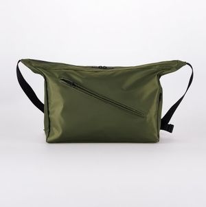 스퀘어 메신저백 - 올리브