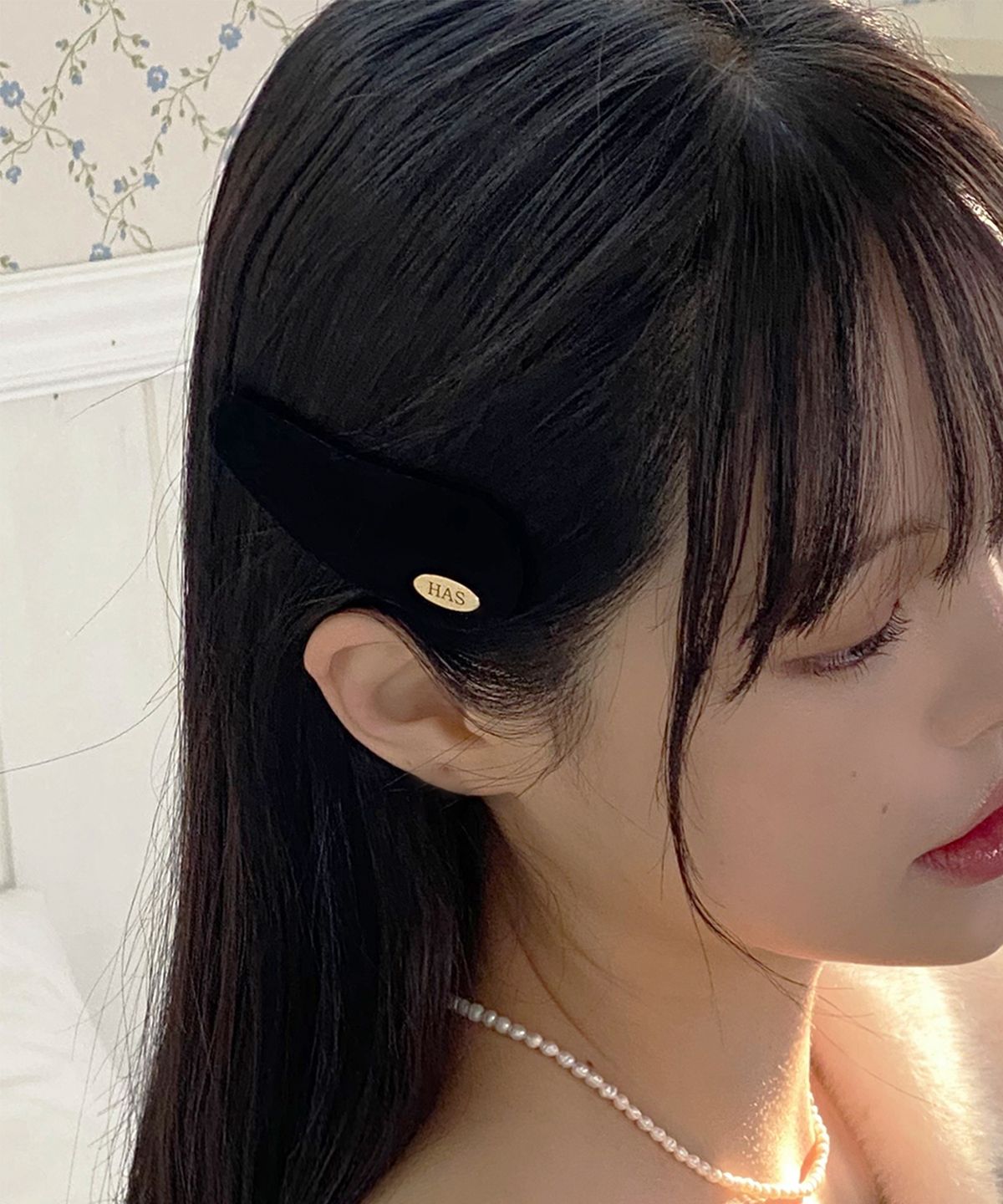 하스(HAS) HB069 basic velvet hair pin