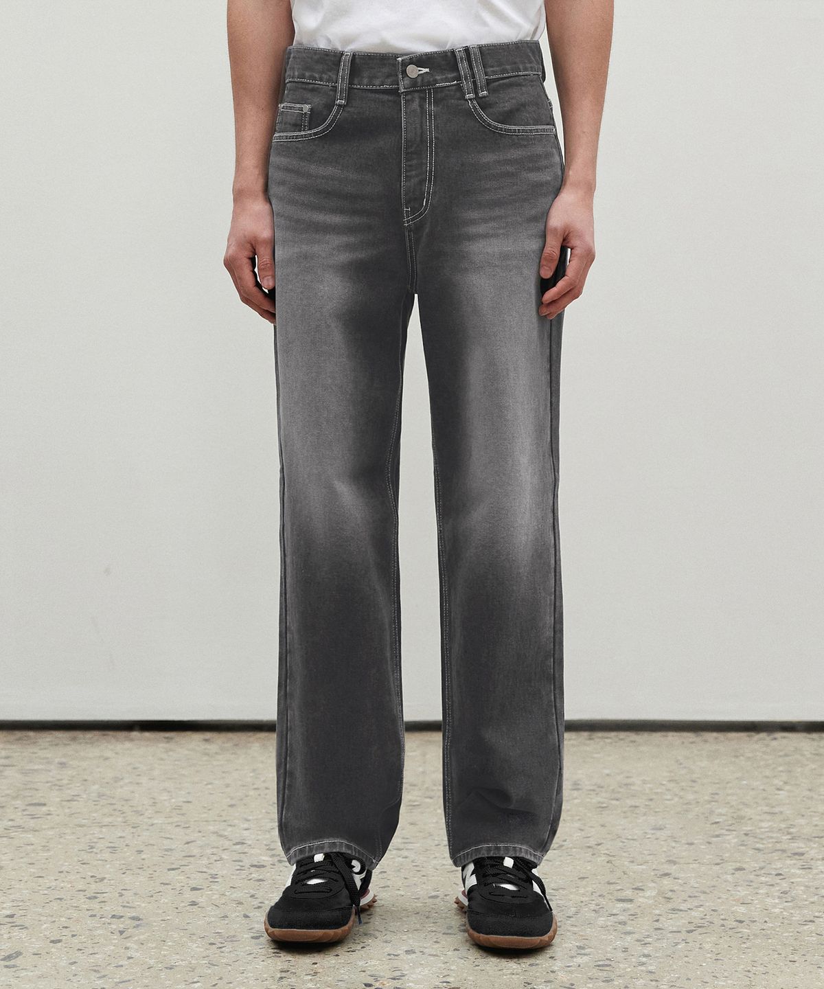 데케트(DECET) Dawn Semi Wide Jeans DCPT002LaserBlack
