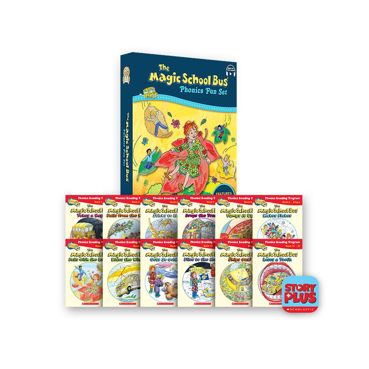 언어세상(LANGUAGE WORLD) The Magic School Bus Phonics Fun Set (with Storyplus QR)
