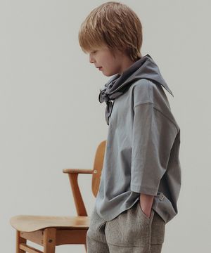 02 오버핏 3/4 T_애쉬 블루