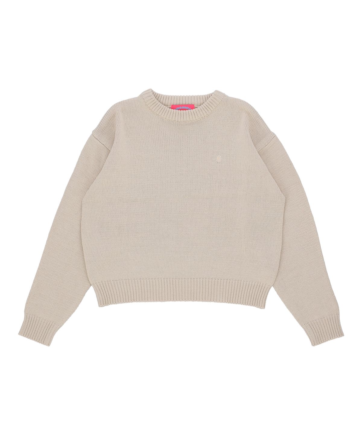 꼬모니노즈(COMONINOZ) BASIC KNIT PULLOVER [IVORY]