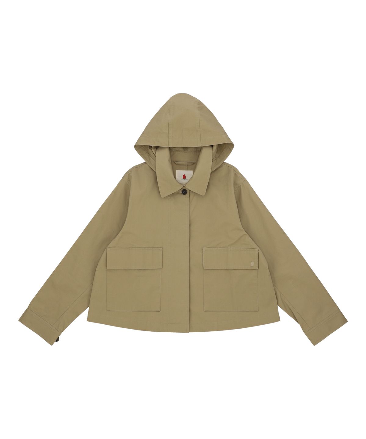 꼬모니노즈(COMONINOZ) W HOOD SHORT JACKET [BEIGE]