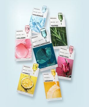 에센셜 마스크 팩 10매 7종 (티트리/마데카소사이드/콜라겐/히알루론산/비타민씨/세라마이드/피디알엔)