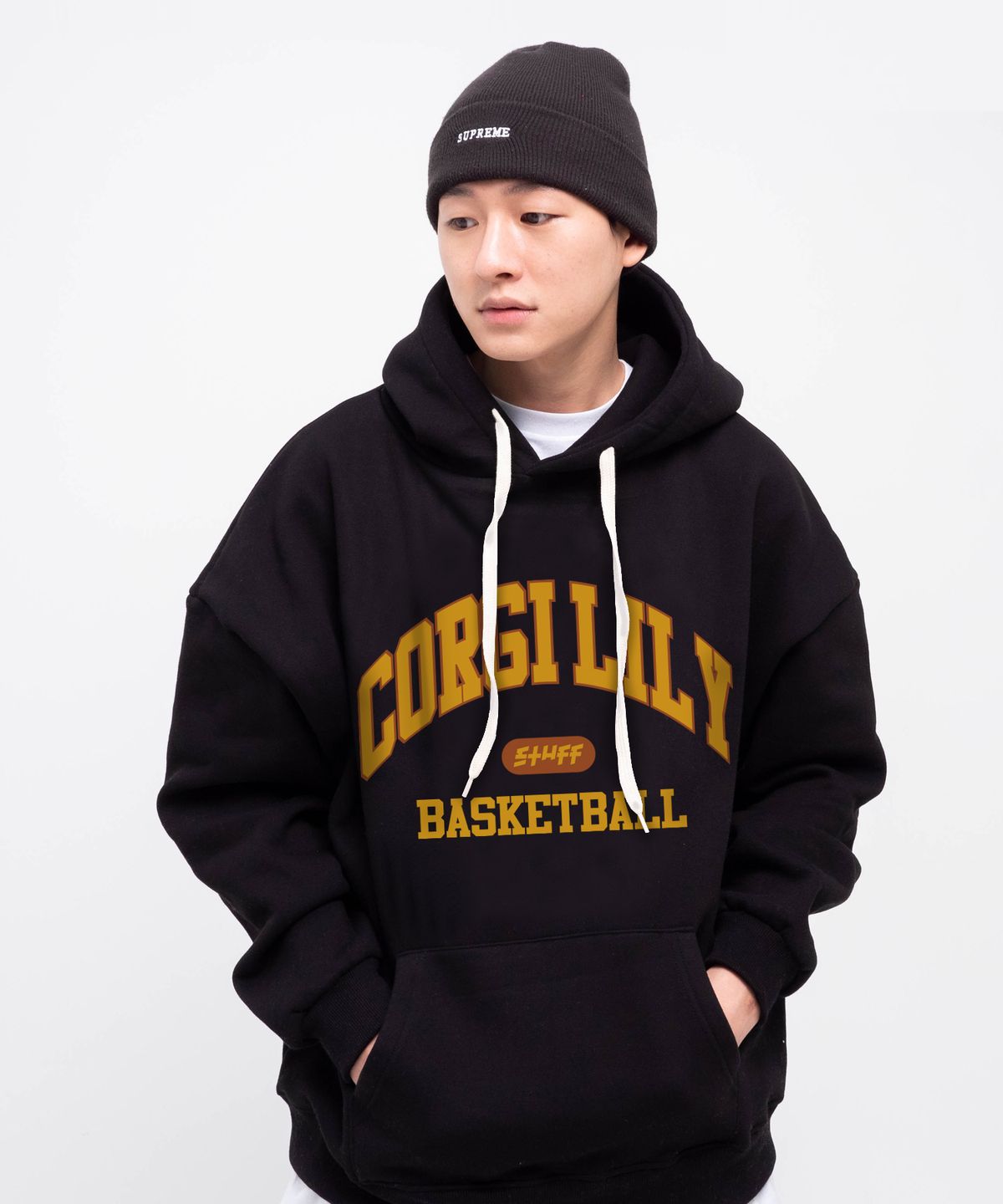 스터프(STUFF) 코기 릴리 ARCHE 후드티
