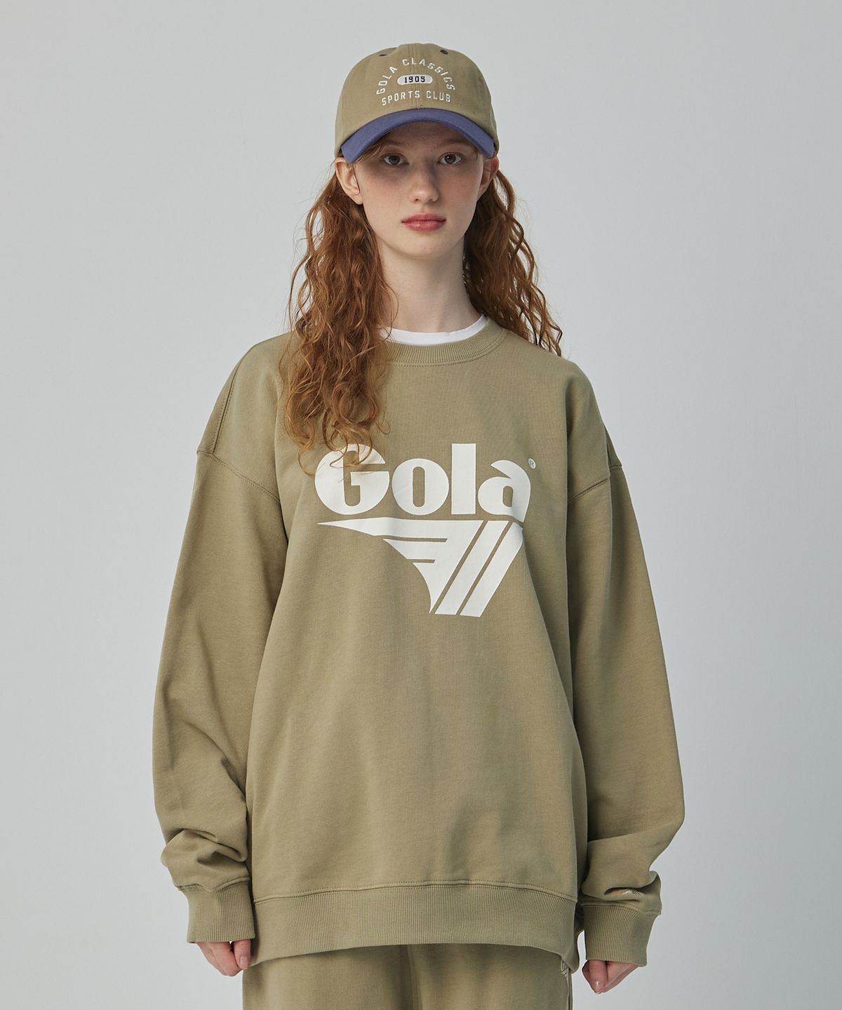 골라(GOLA) SIGNATURE LOGO SWEATSHIRTS [LIGHT KHAKI]
