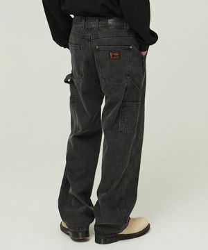 파번 7505 카펜터 와이드핏 그레이 데님팬츠