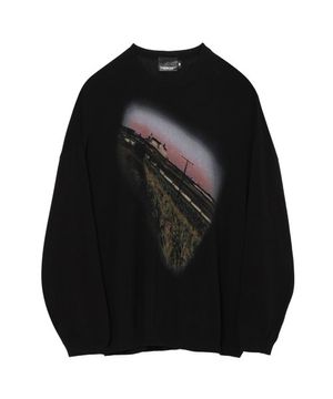 Sunset Glow Print Knit - Black
