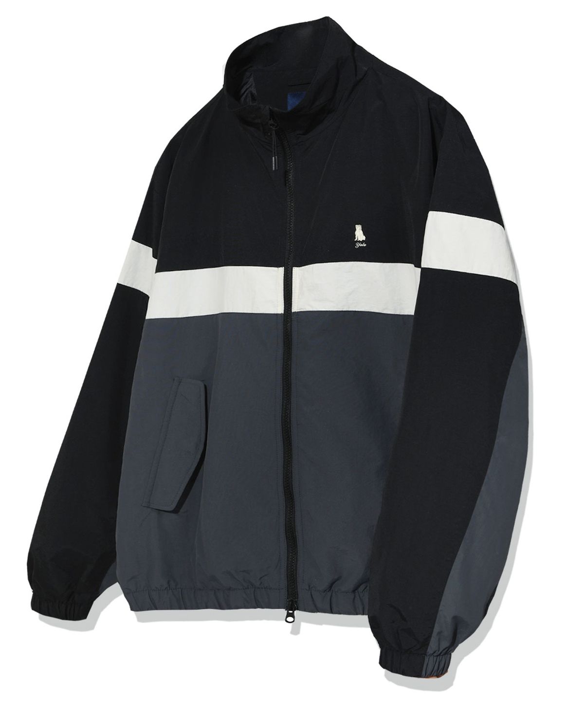 예일(YALE) NYLON TRACK BLOUSON BLACK