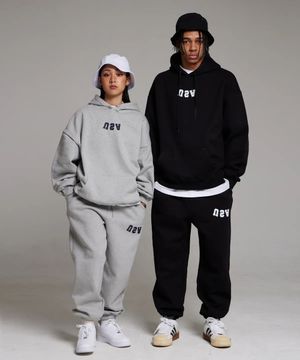 리버스 유에스에이 스몰로고 후드 트레이닝 세트 그레이