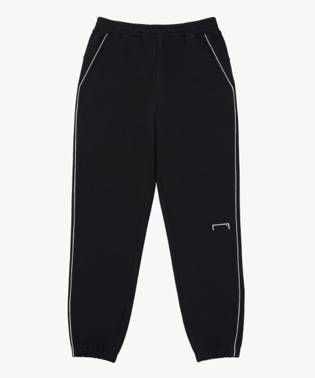 골스튜디오(GOALSTUDIO) SMALL LOGO PIPING JOGGER-BLACK