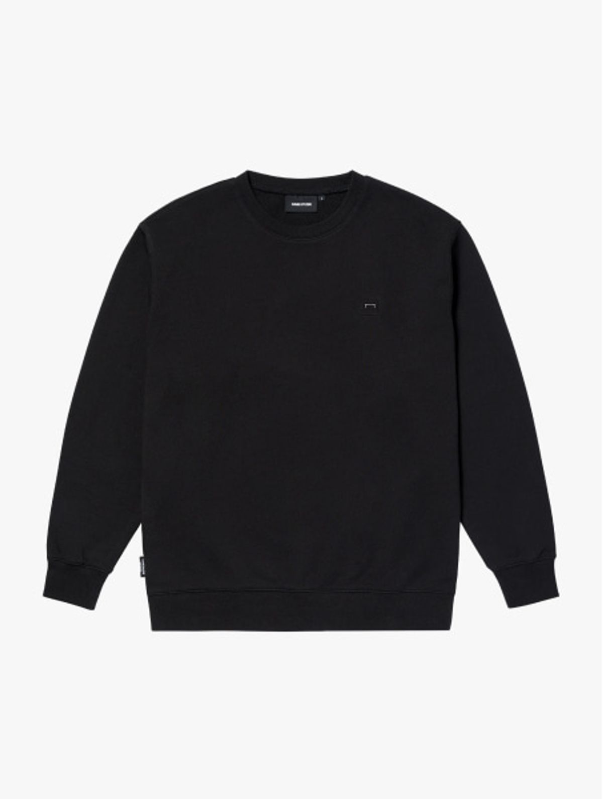 골스튜디오(GOALSTUDIO) ESSENTIAL APPLIQUE SWEAT-BLACK