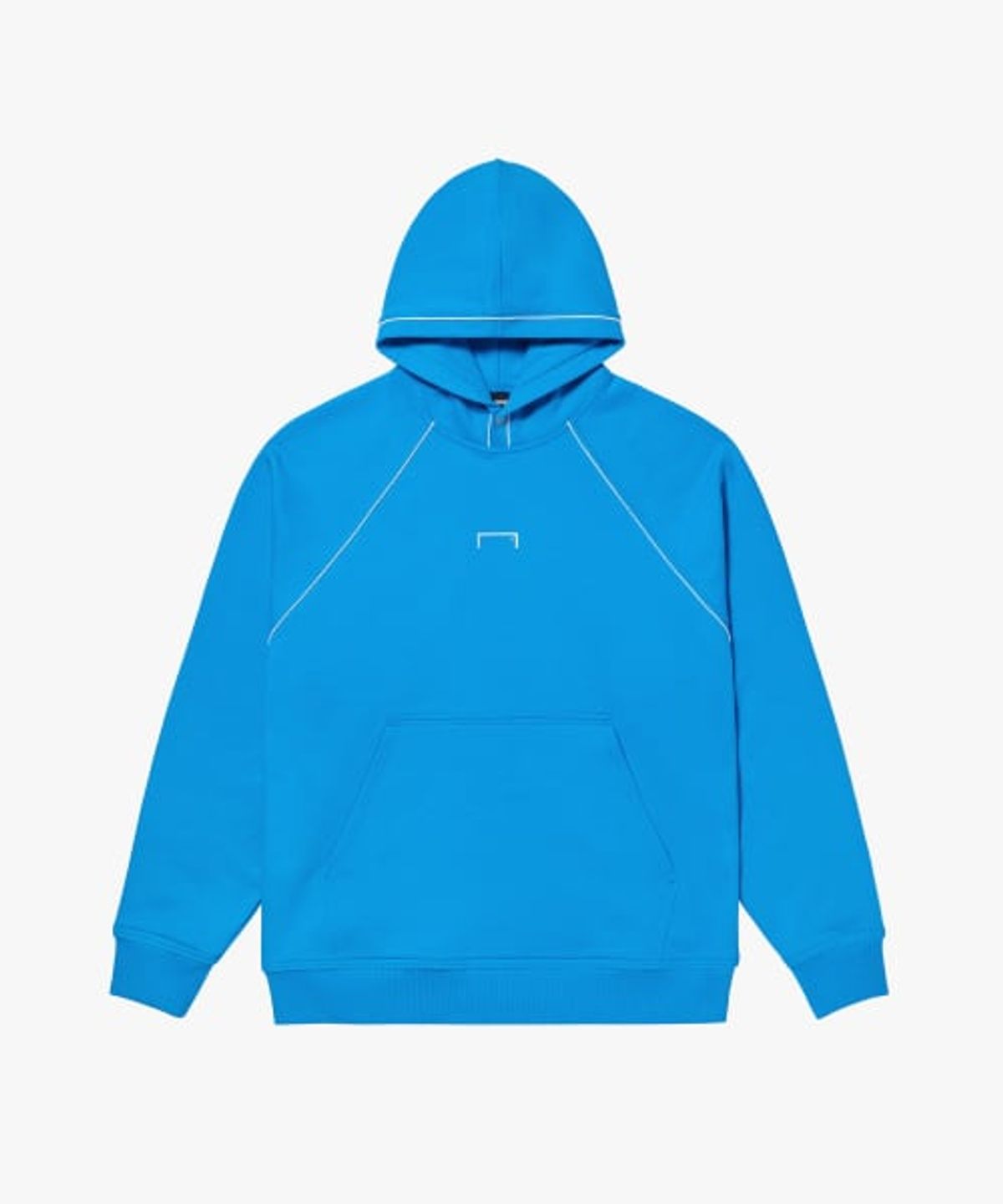 골스튜디오(GOALSTUDIO) SMALL LOGO PIPING HOODIE-BLUE