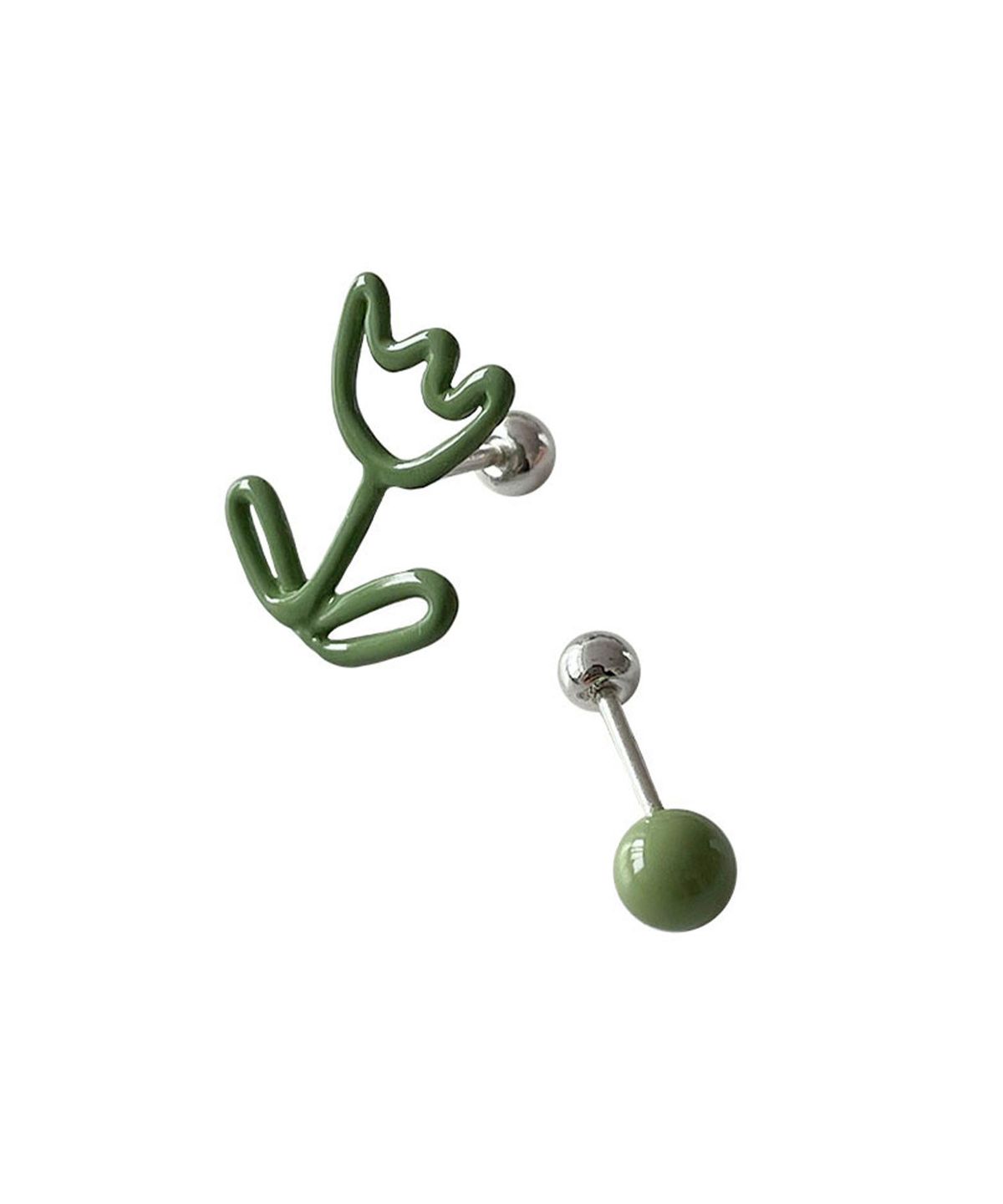 잇더즌매터(IT DOESN'T MATTER) Pastel doodle piercing (Olive)