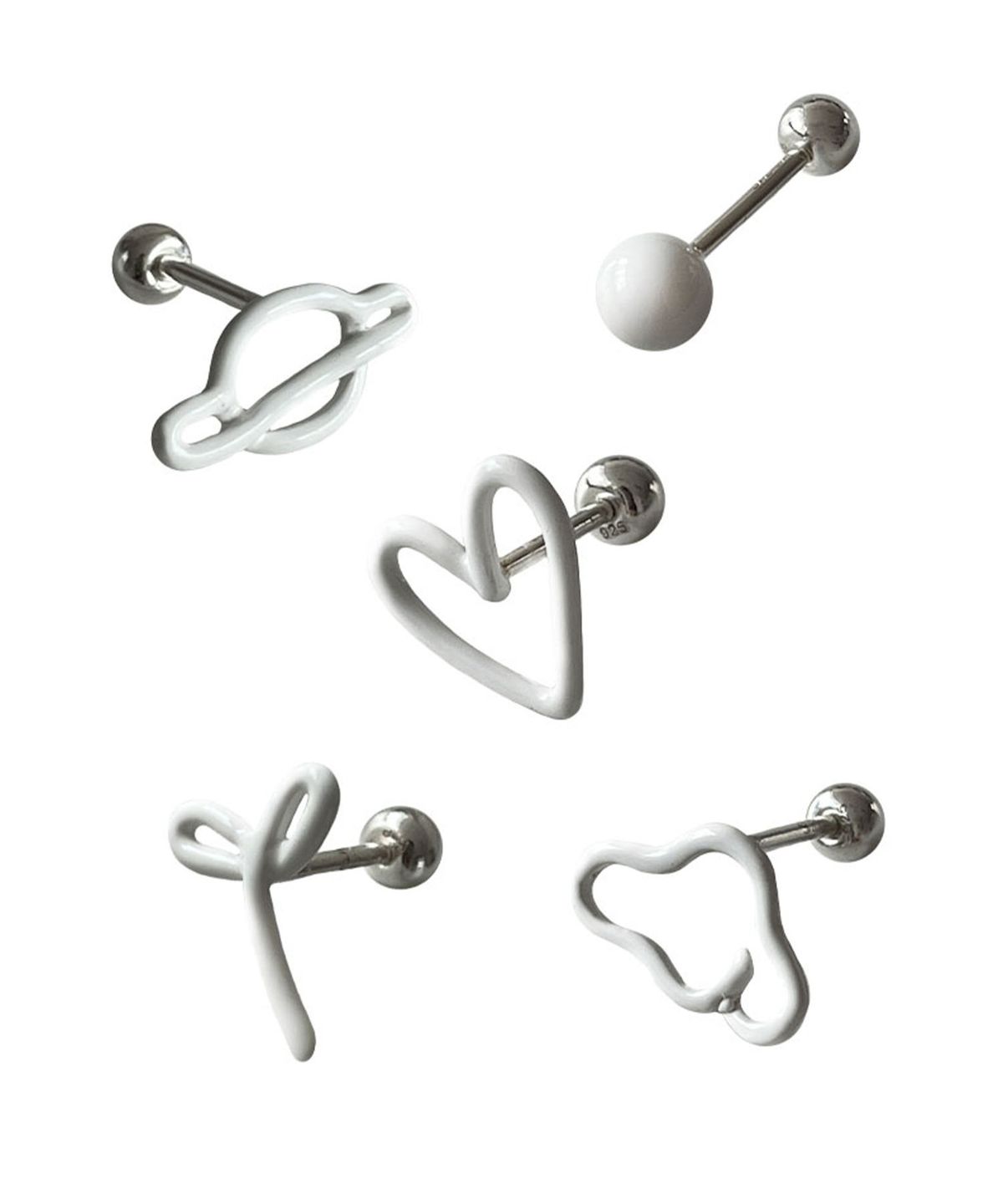 잇더즌매터(IT DOESN'T MATTER) Pastel doodle piercing (White)