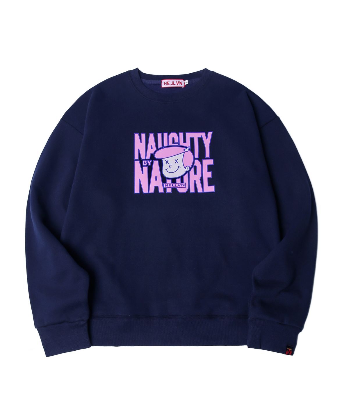 헬븐(HELLVN) H/V HAUGHTY BY NATURE 오버핏 기모 맨투맨 (GOM4-2HV009)