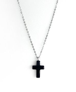 [남여공용] 오닉스 십자가 데일리목걸이 / GHMN-386