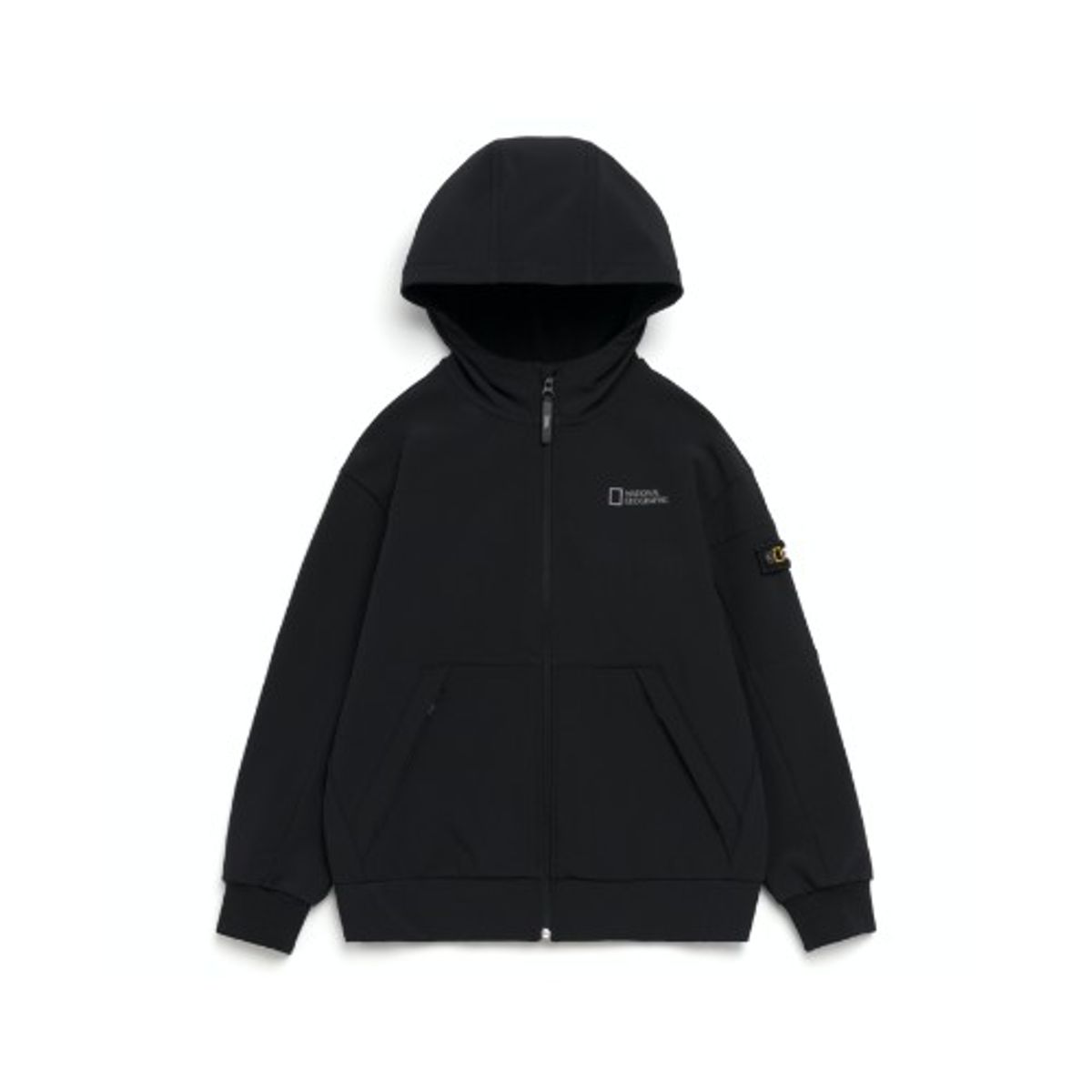 내셔널지오그래픽 키즈(NATIONAL GEOGRAPHIC KIDS) N214KFT230 우븐 본딩 트레이닝 F-ZIP CARBON BLACK