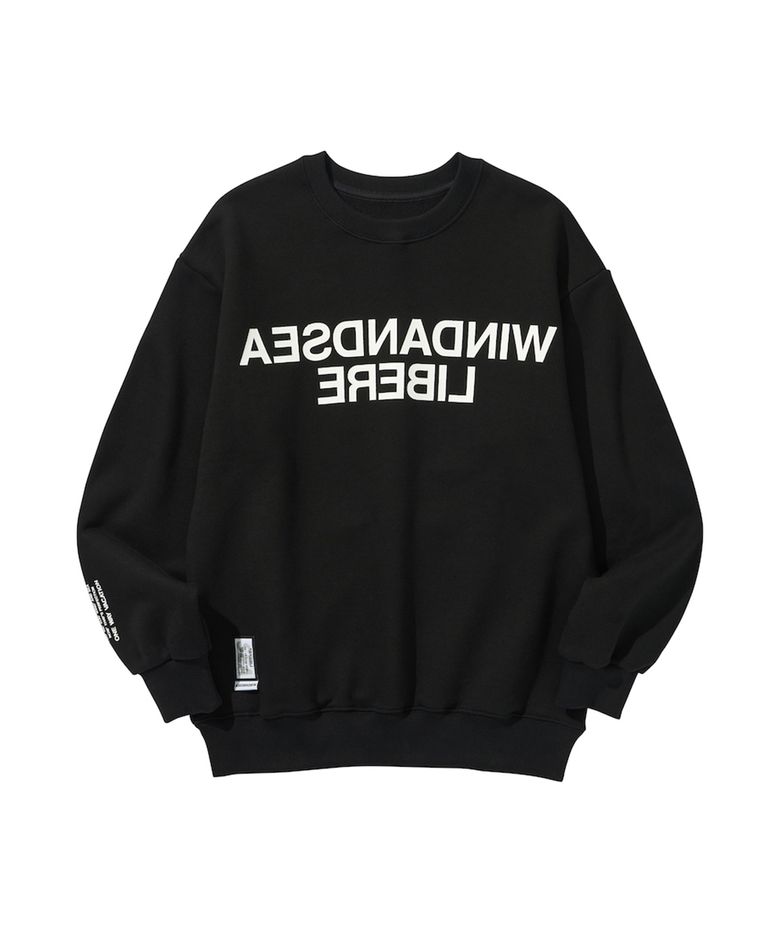 WDS X LIBERE CREWNECK SWEAT SHIRT / BLACK