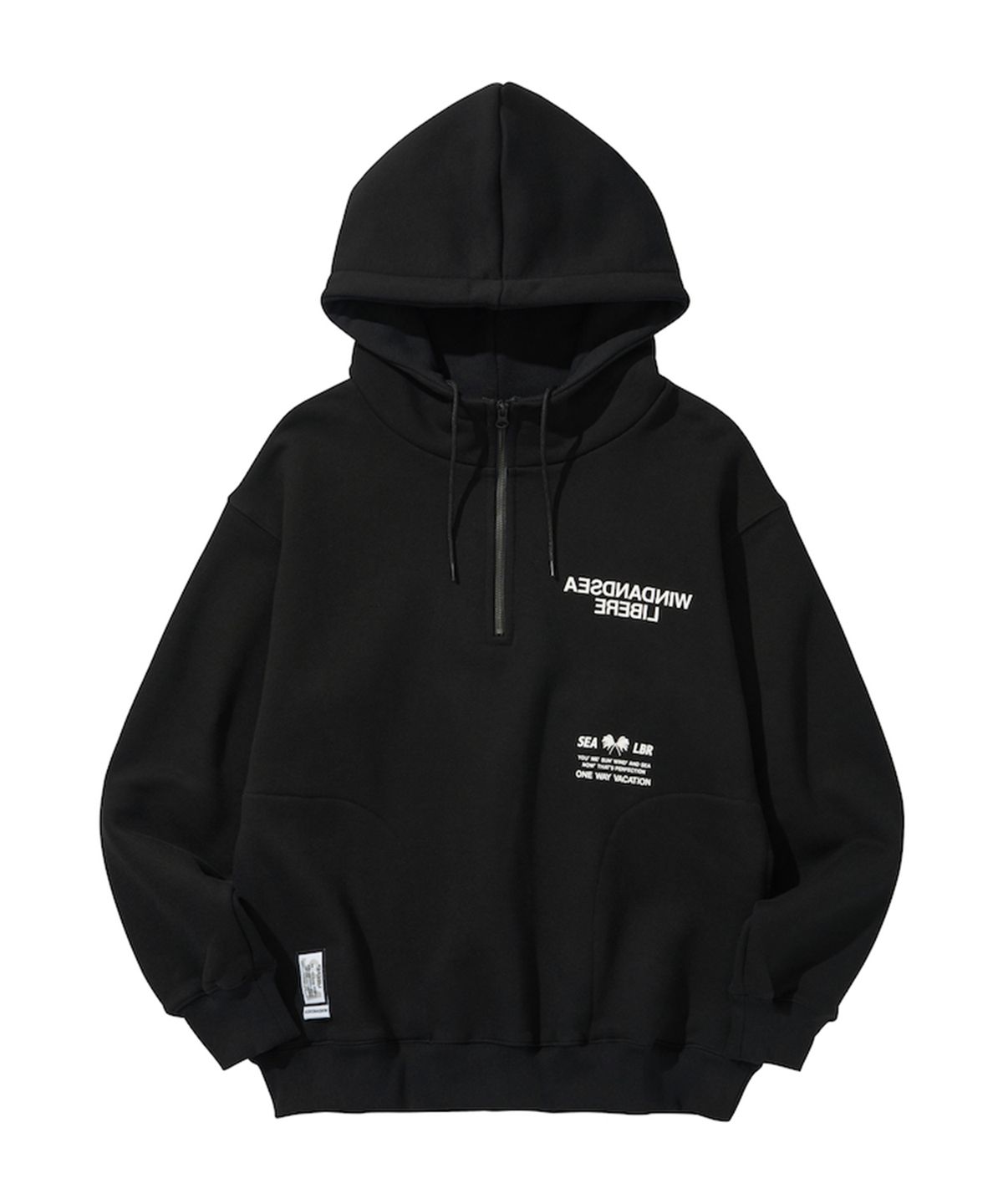 리베레(LIBERE) WDS X LIBERE HARF-ZIP HOODIE / BLACK