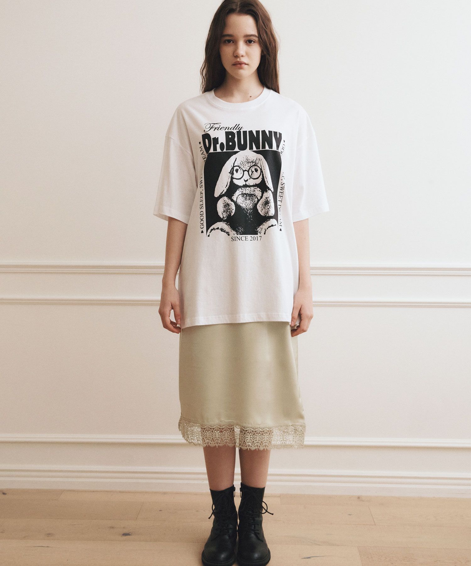 【Wondervisitor】23SS Satin Lace midi skirt Satin Lace midi skirt [3 Color] - wonder visitor | 60