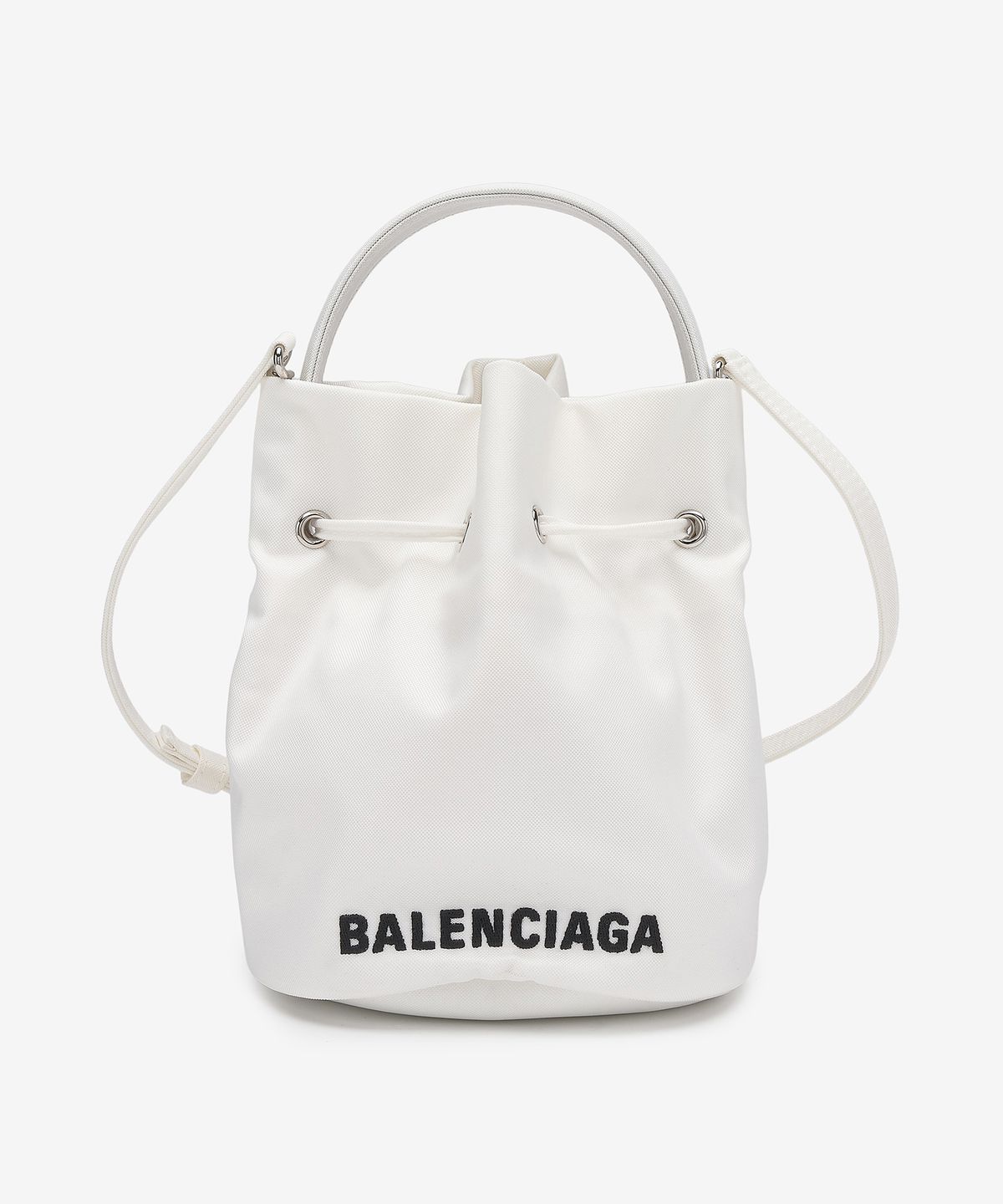 발렌시아가(BALENCIAGA) XS 휠 드로우스트링 버킷백 - 화이트 / 656682H85MN9060