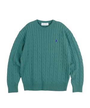Heavyweight Cable Crew Neck Knit [J.GREEN]_COOSKT040J.GREEN