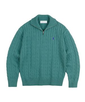 Heavyweight Cable Half Zip Knit [J.GREEN]_COOSKT042J.GREEN