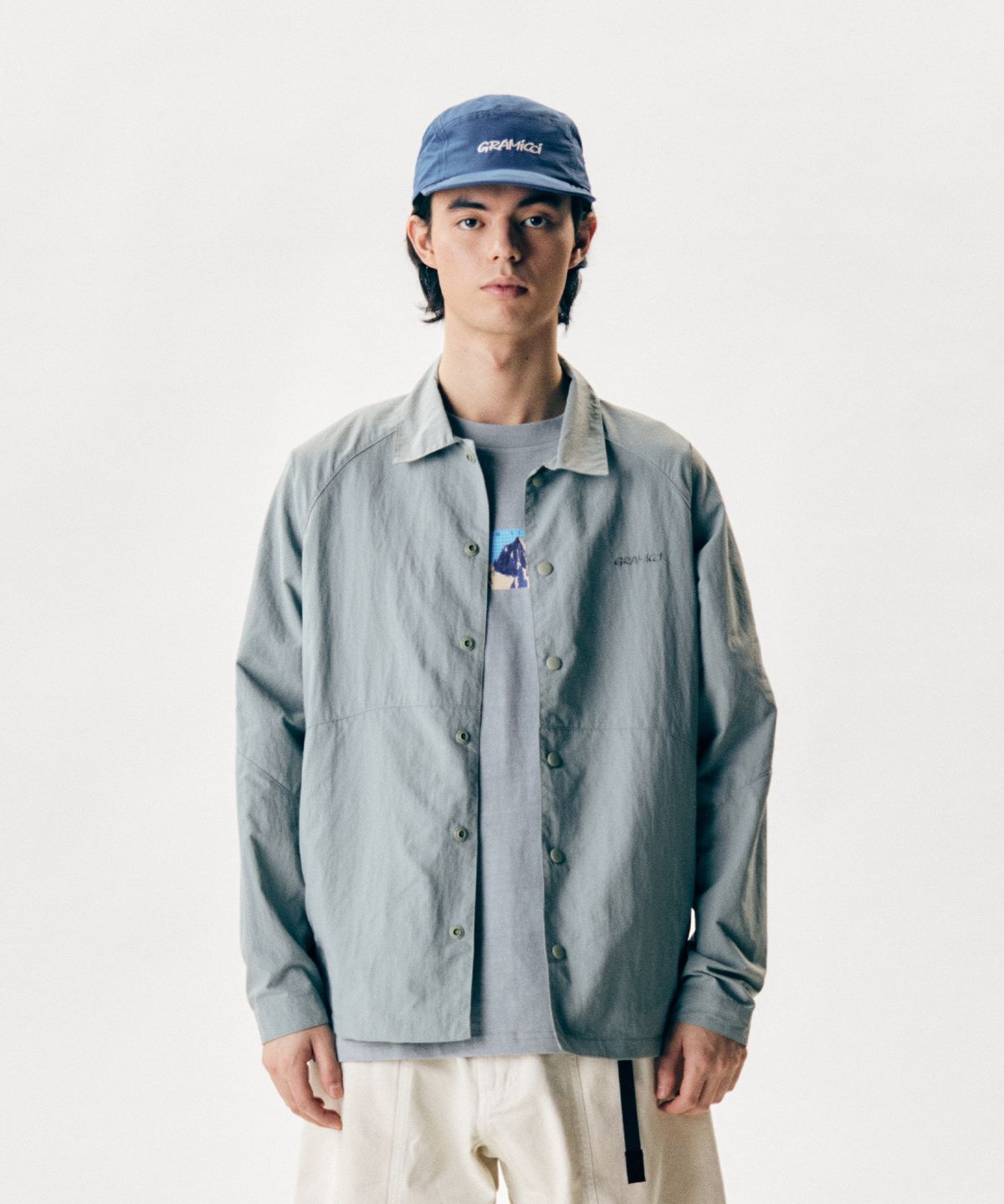 그라미치(GRAMICCI) 나일론 리버 뱅크 셔츠 Limestone Grey