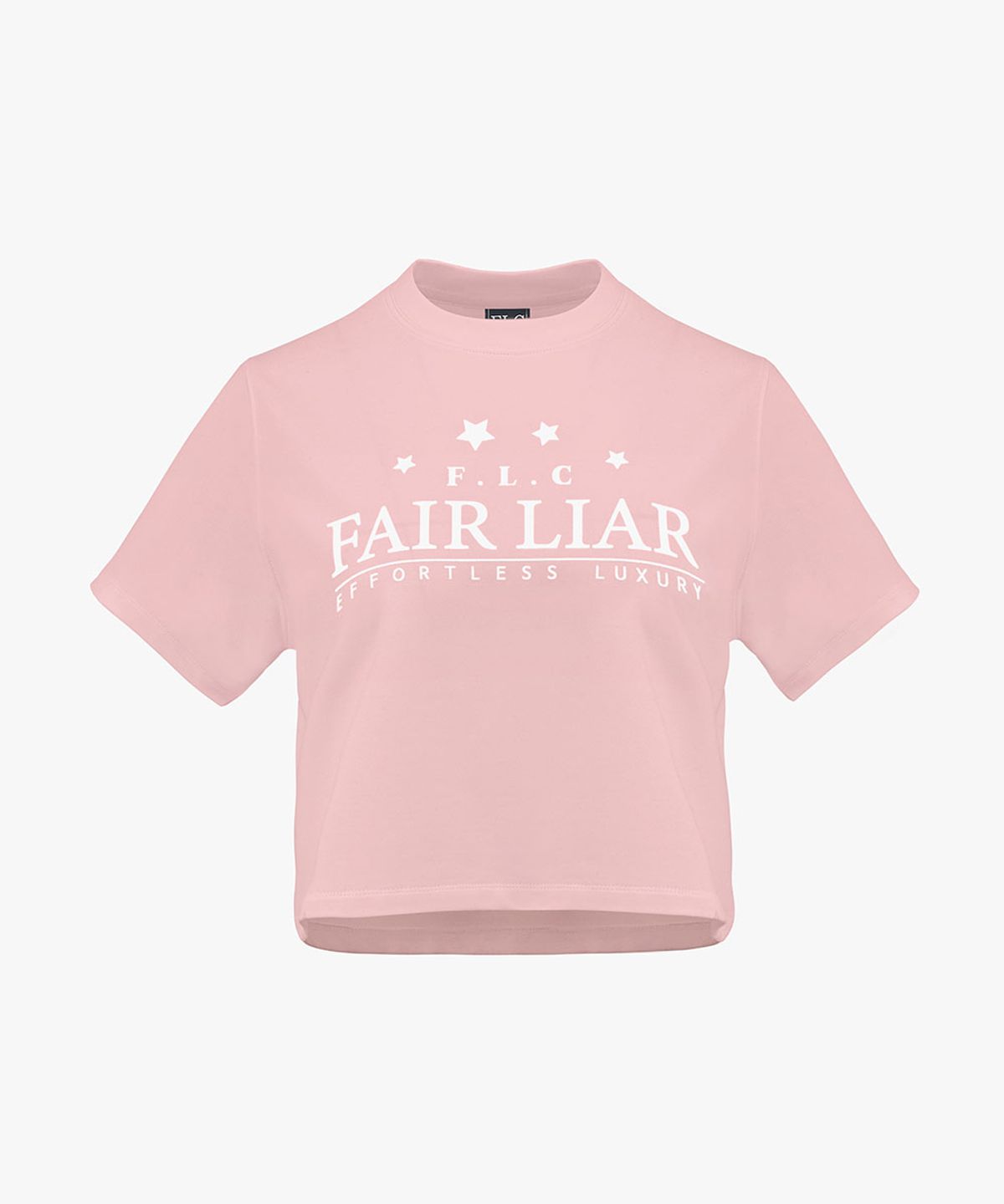 페어라이어 클럽(FAIRLIAR CLUB) Star Cropped T-Shirt_PALE PINK