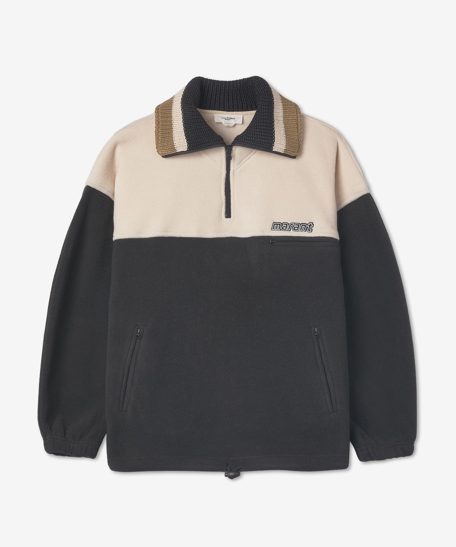 MUSINSA ISABEL MARANT Mamet Fleece Sweatshirt Black: Beige