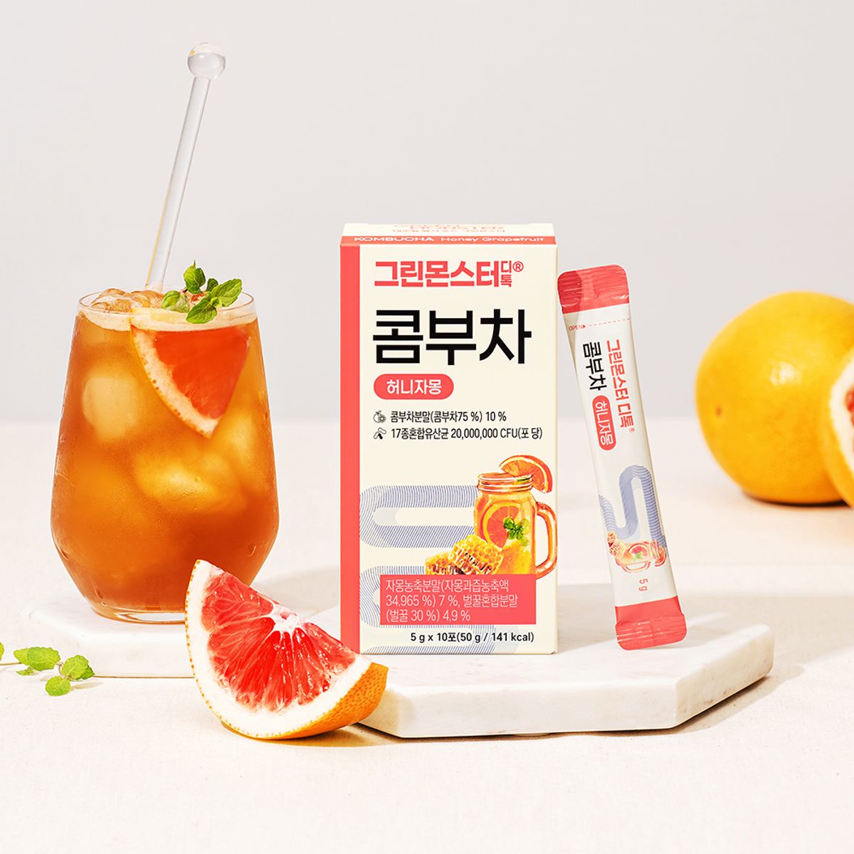 그린몬스터(GREENMONSTER) 디톡 콤부차 허니자몽