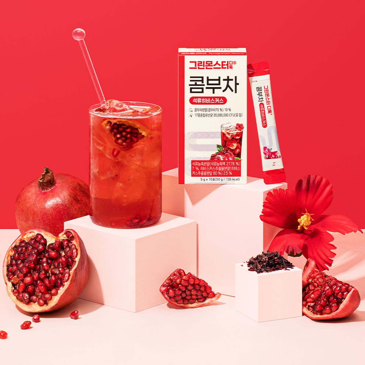 그린몬스터(GREENMONSTER) 디톡 콤부차 석류히비스커스