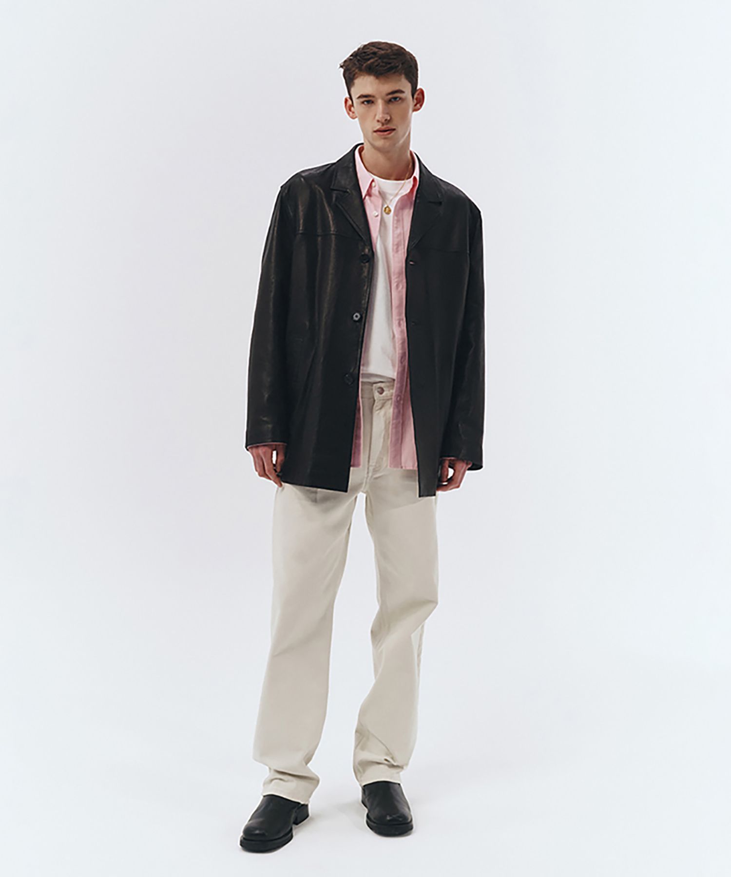 MUSINSA公式 | DUNST UNISEX LAMBSKIN LEATHER HALF JACKET