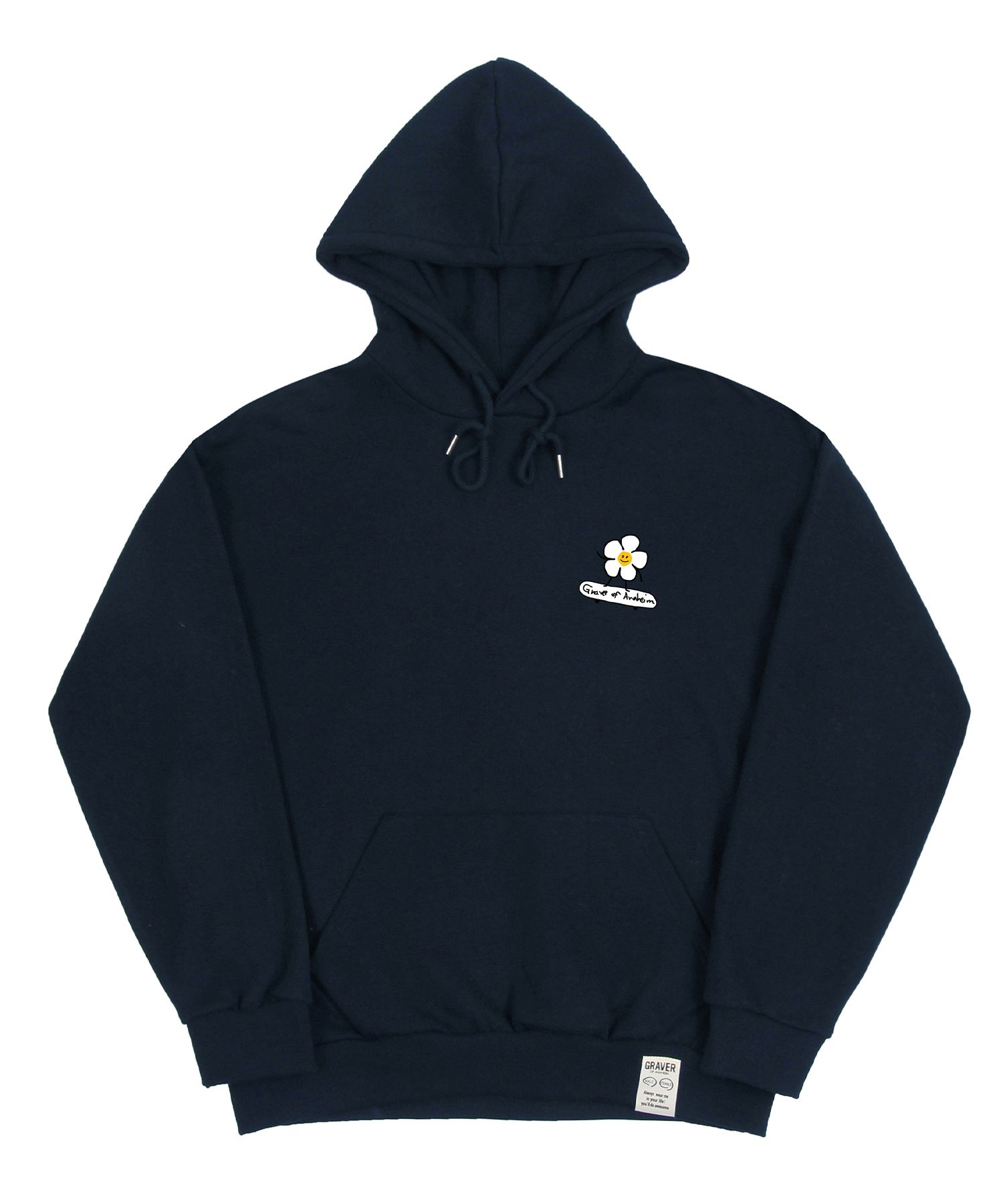 [GRAVER]★FLOWER BOARD EMBROIDERY SMILE SWEATSHIRT MUSINSA | GRAVER [UNISEX] Flower board embroidery smile