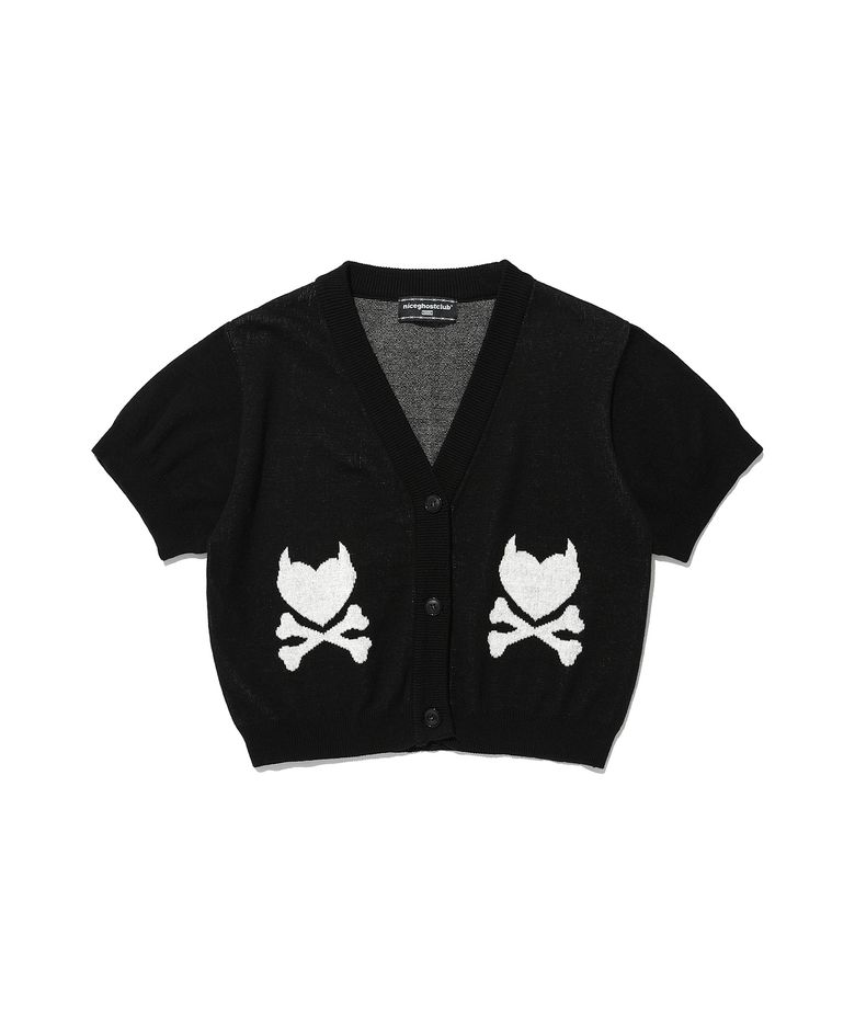 DANGER HEART CROPPED HALF CARDIGAN_BLACK(NG2DSUK680A)