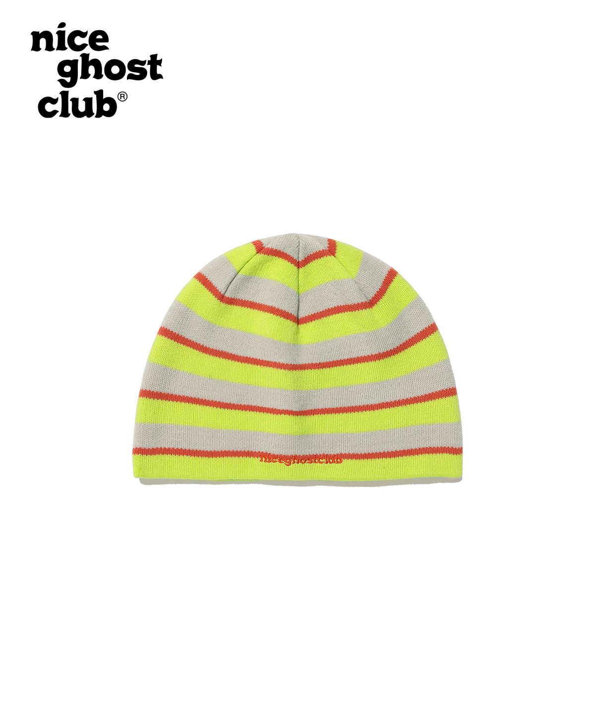 나이스고스트클럽(NICEGHOSTCLUB) STRIPE LOGO BEANIE_LIGHT GREEN(NG2DSUAB28A)