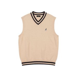 라인 니트 베스트 1852 베이지