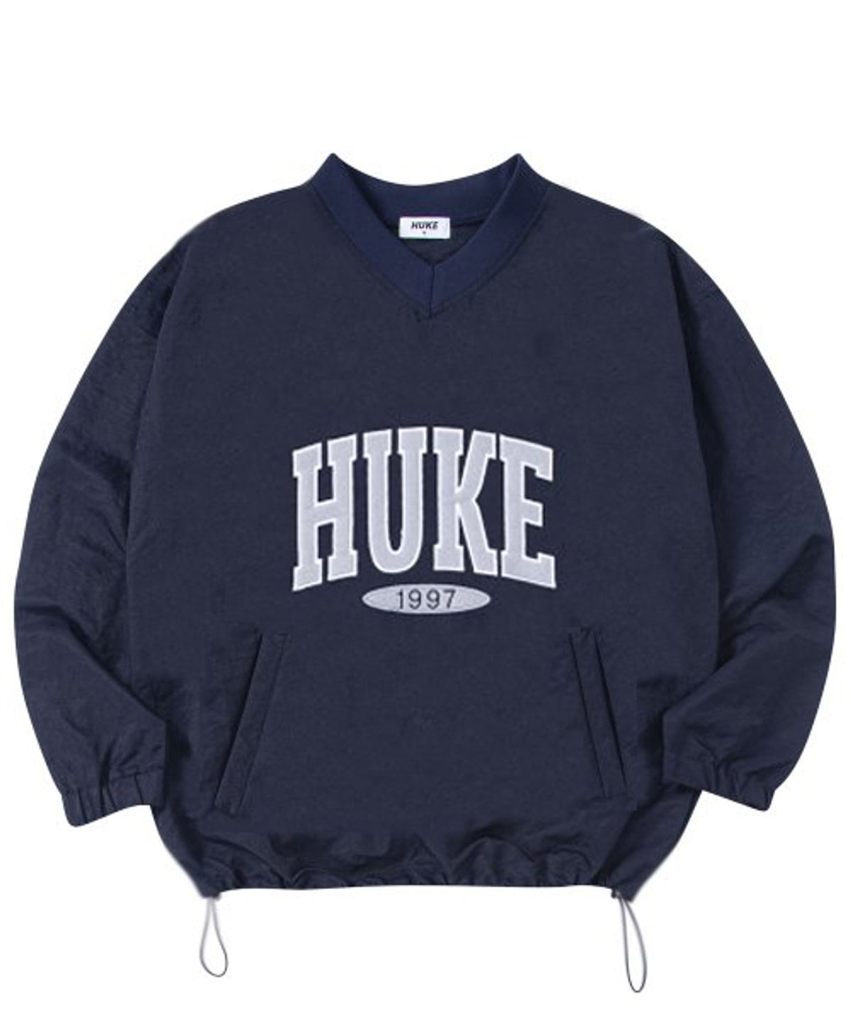 후크(HUKE) 아노락 로고 V넥 (네이비)