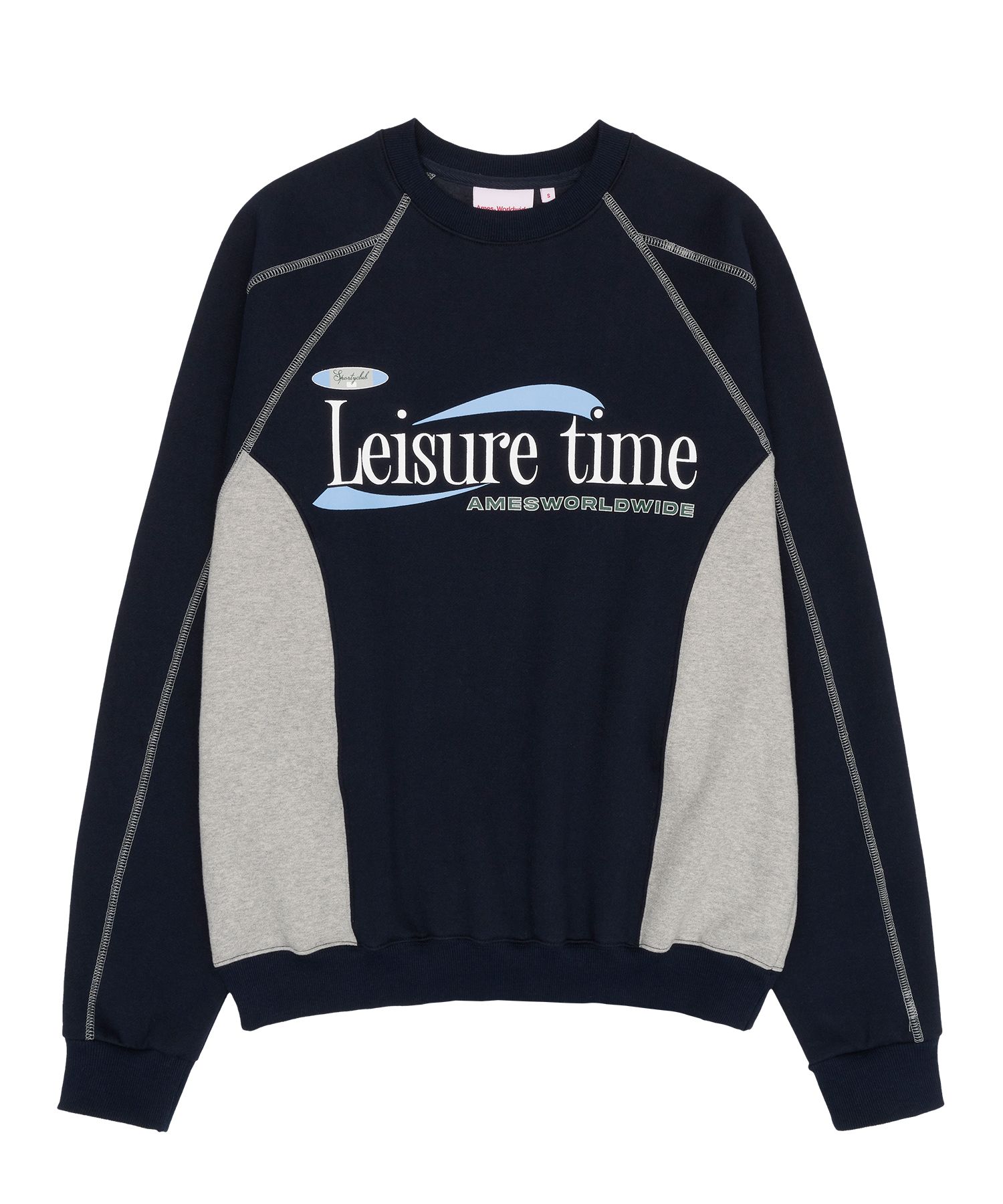 ★AMES-WORLDWIDE★LEISURE TIME LOGO SWEATSHIRT NAVY★正規品 MUSINSA公式 | AMES-WORLDWIDE LEISURE TIME LOGO SWEATSHIRT